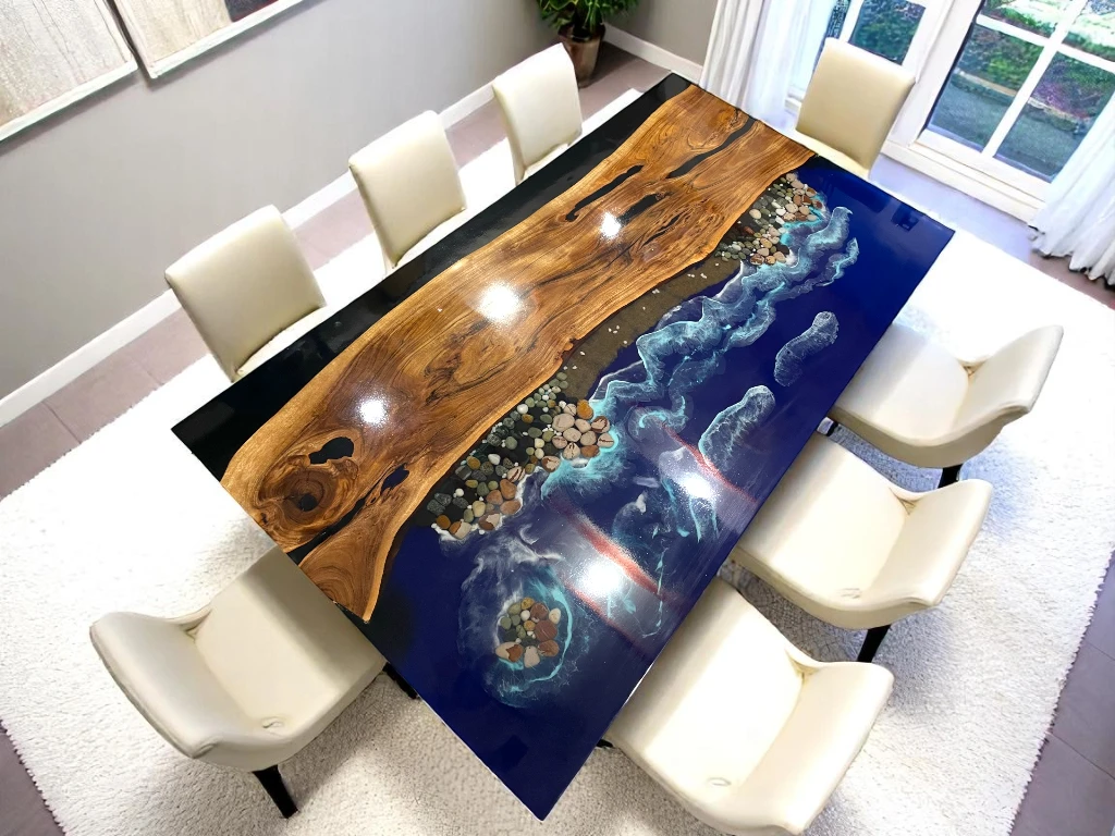  Epoxy Ocean Table for Living Room Luxurious Furniture 